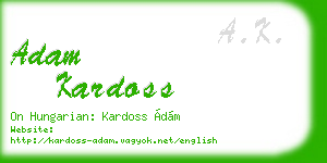 adam kardoss business card